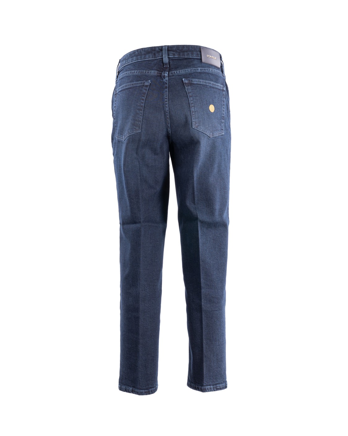 shop DON THE FULLER  Jeans: Don The Fuller jeans "Manila".
Straight fit.
Lavaggio: blu medio scuro.
Zip, bottone oro, salpa in pelle rosa, pallino rosa.
Composizione: 98% cotone, 2% elastan.
Made in Italy.. MANILA DTF-D number 9614966